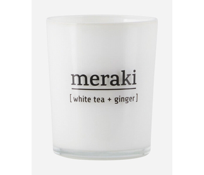 Meraki tuoksukynttilä 12h - White Tea & Ginger