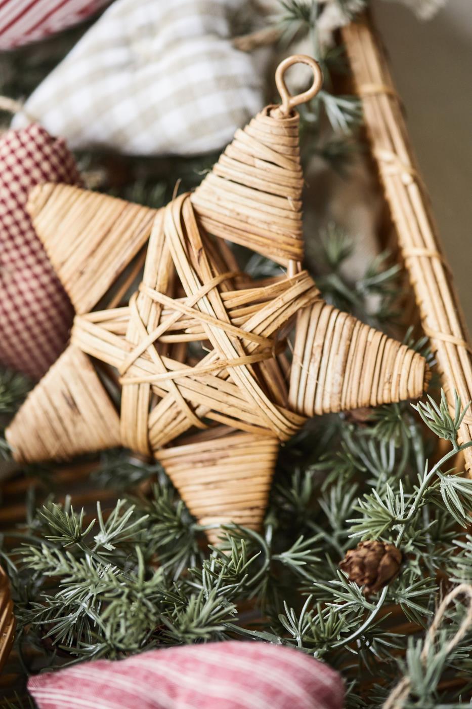 Ib Laursen tähti rottinki 14 × 15 cm