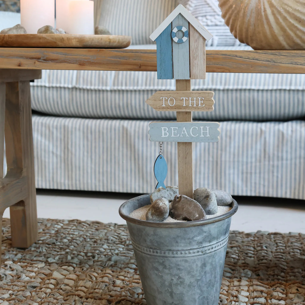 Chic Antique puinen kyltti - To The Beach