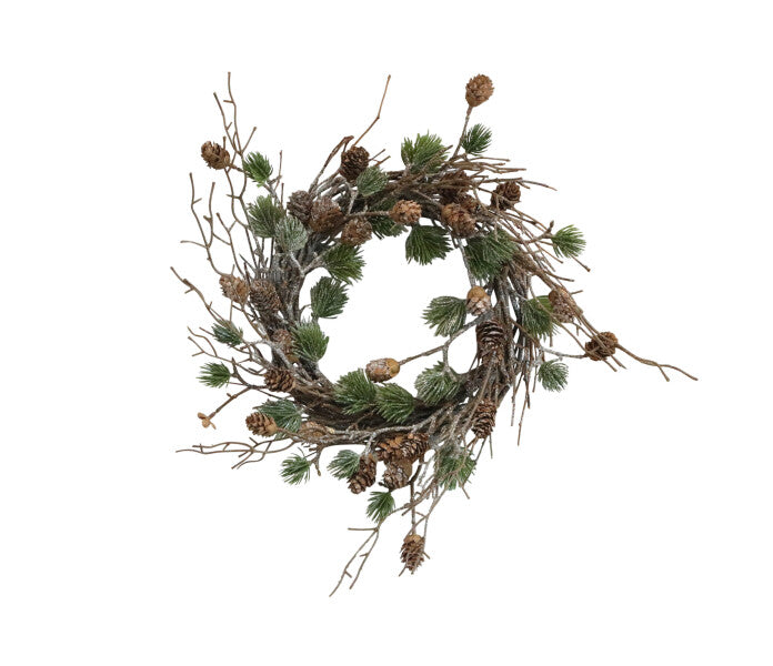 Chic Antique kranssi kävyillä 40 cm