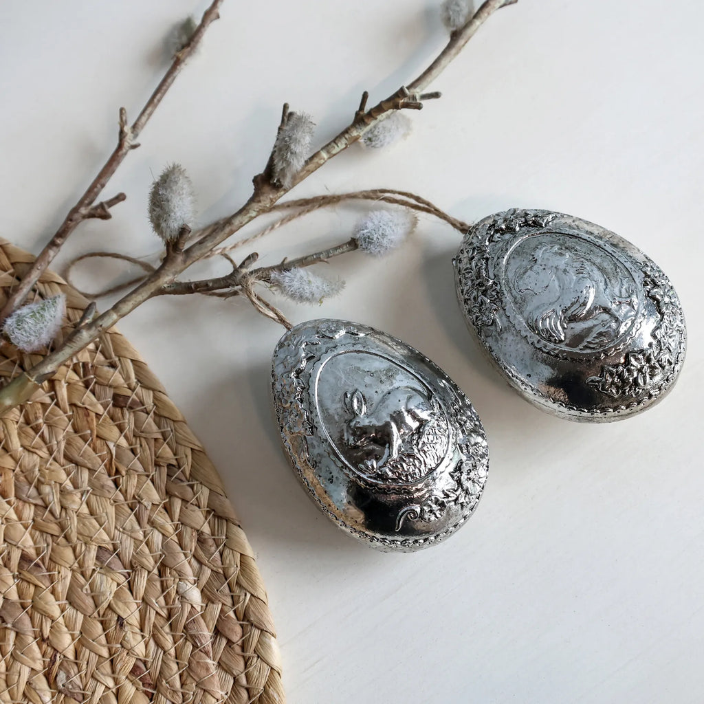 Chic Antique ripustettava munakoriste hopea - pupu