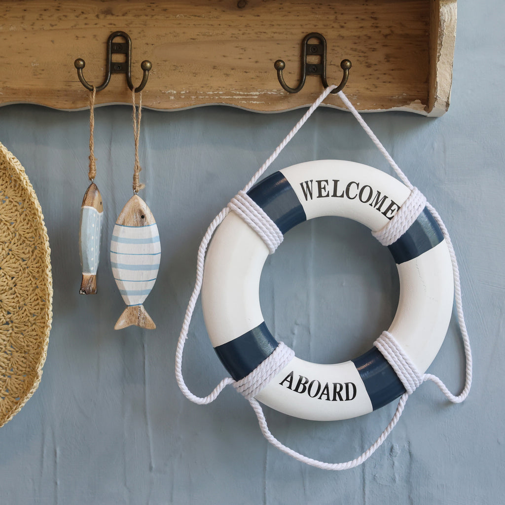 Chic Antique pelastusrengas koriste - Welcome Aboard
