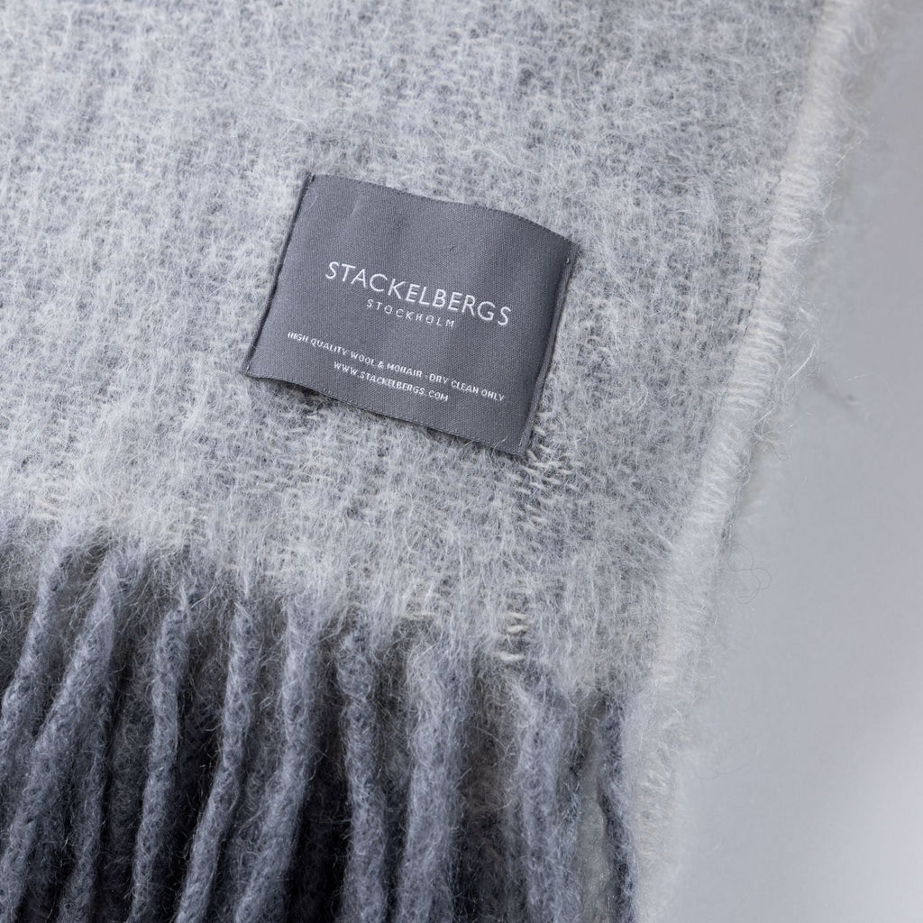 Stackelbergs mohairpeitto 130 x 170 cm - White & Skiffer Melange