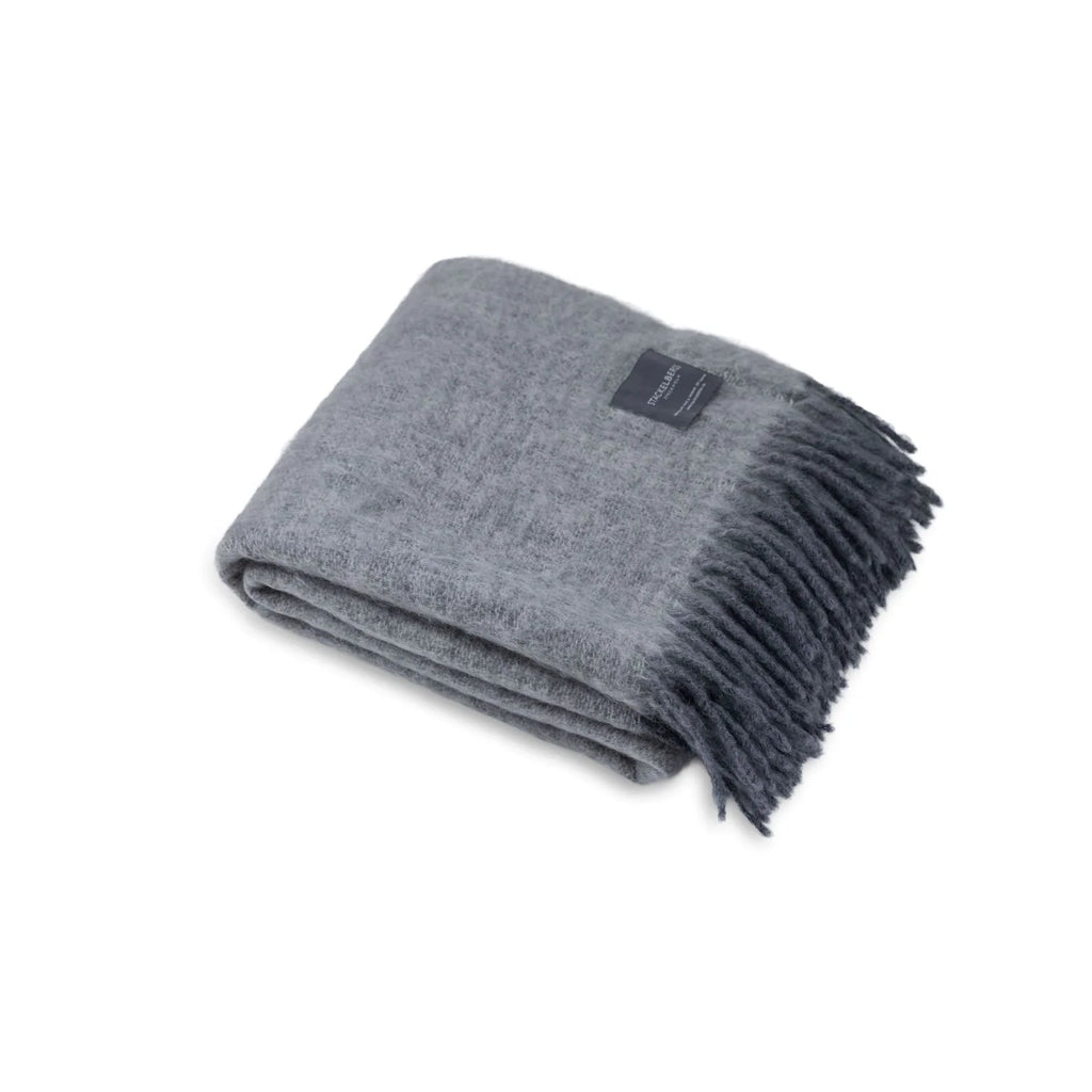 Stackelbergs mohairpeitto 130 x 170 cm - White & Skiffer Melange