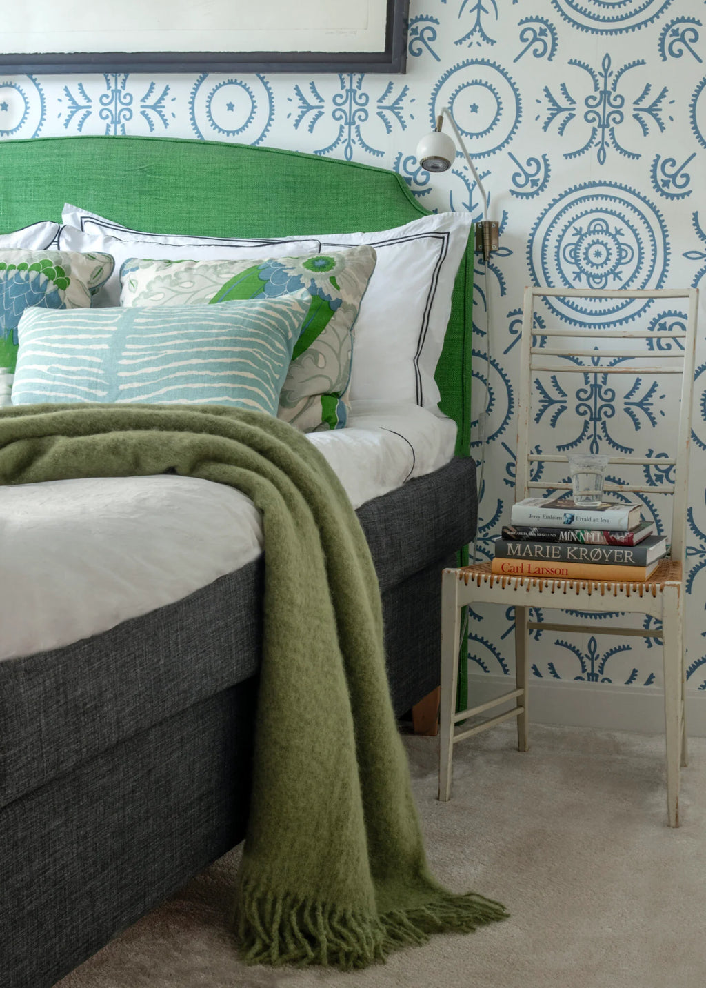 Stackelbergs mohairpeitto 130 x 170 cm - Green Olive