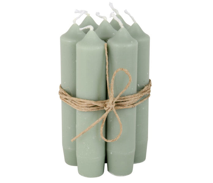 Ib Laursen kruunukynttilä lyhyt vaaleanvihreä 11cm