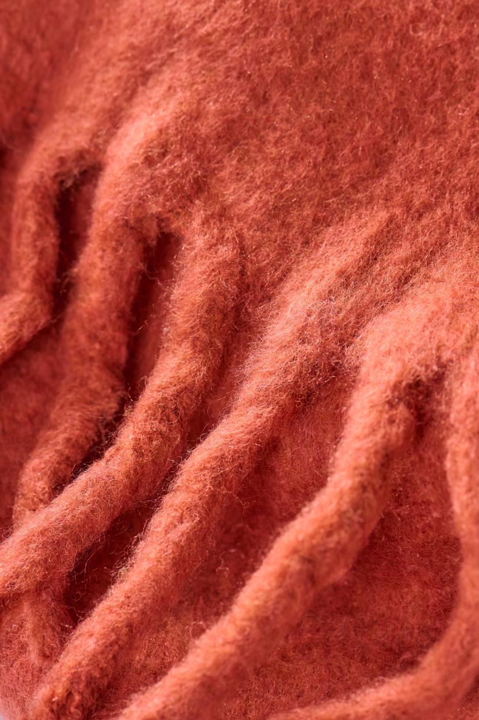 Ib Laursen torkkupeitto villasekoitetta ruoste 130 x 170 cm