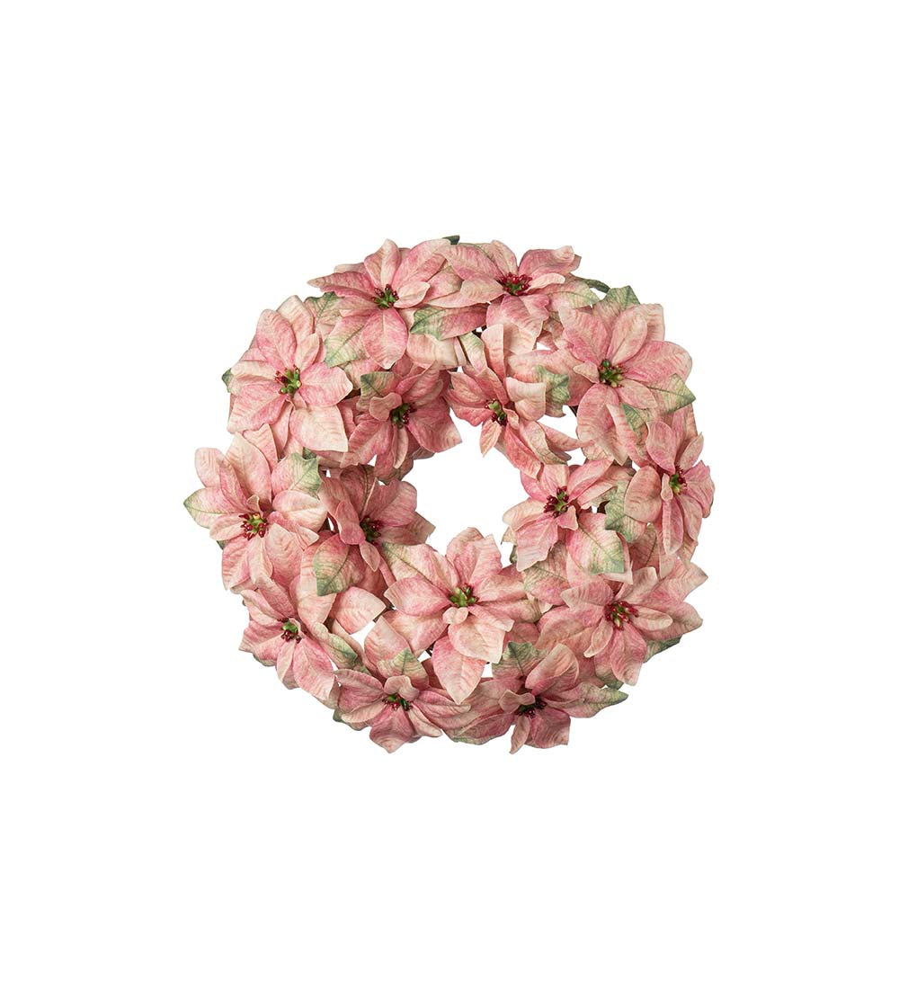 Mr Plant joulutähti kranssi roosa 30 cm