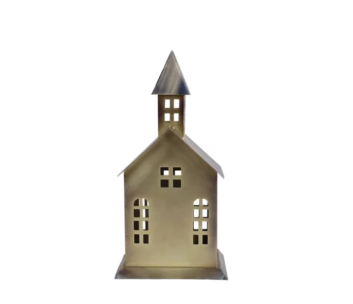 Strömshaga talolyhty kirkko antiikkimessinki 32 cm