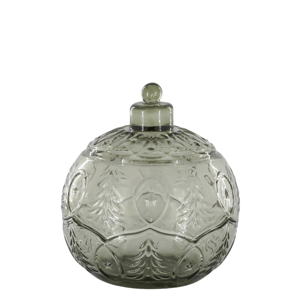 Chic Antique joulupallo lasinen rasia vihreä