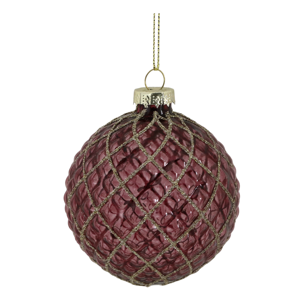 Chic Antique joulupallo viininpunainen 8cm