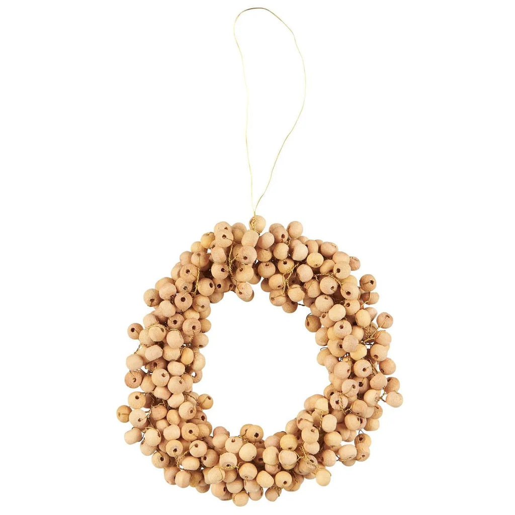 Ib Laursen helmikoristeinen kynttilämansetti / pieni kranssi 10 cm