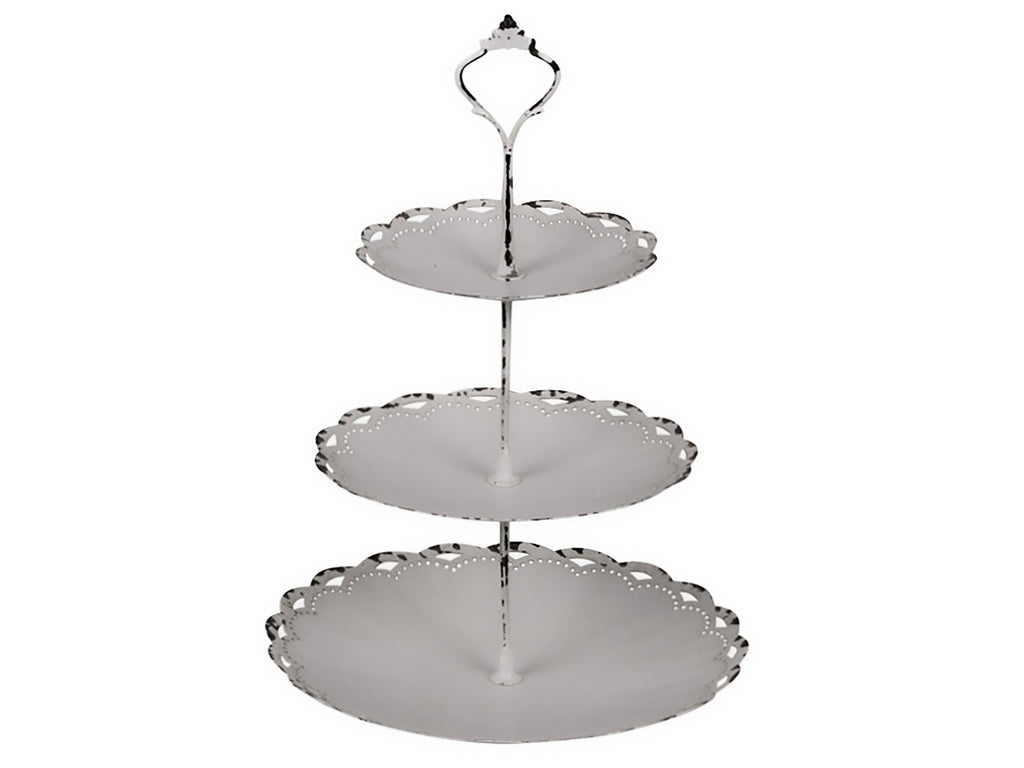 Chic Antique 3-kerrostarjotin valkoinen 33 cm