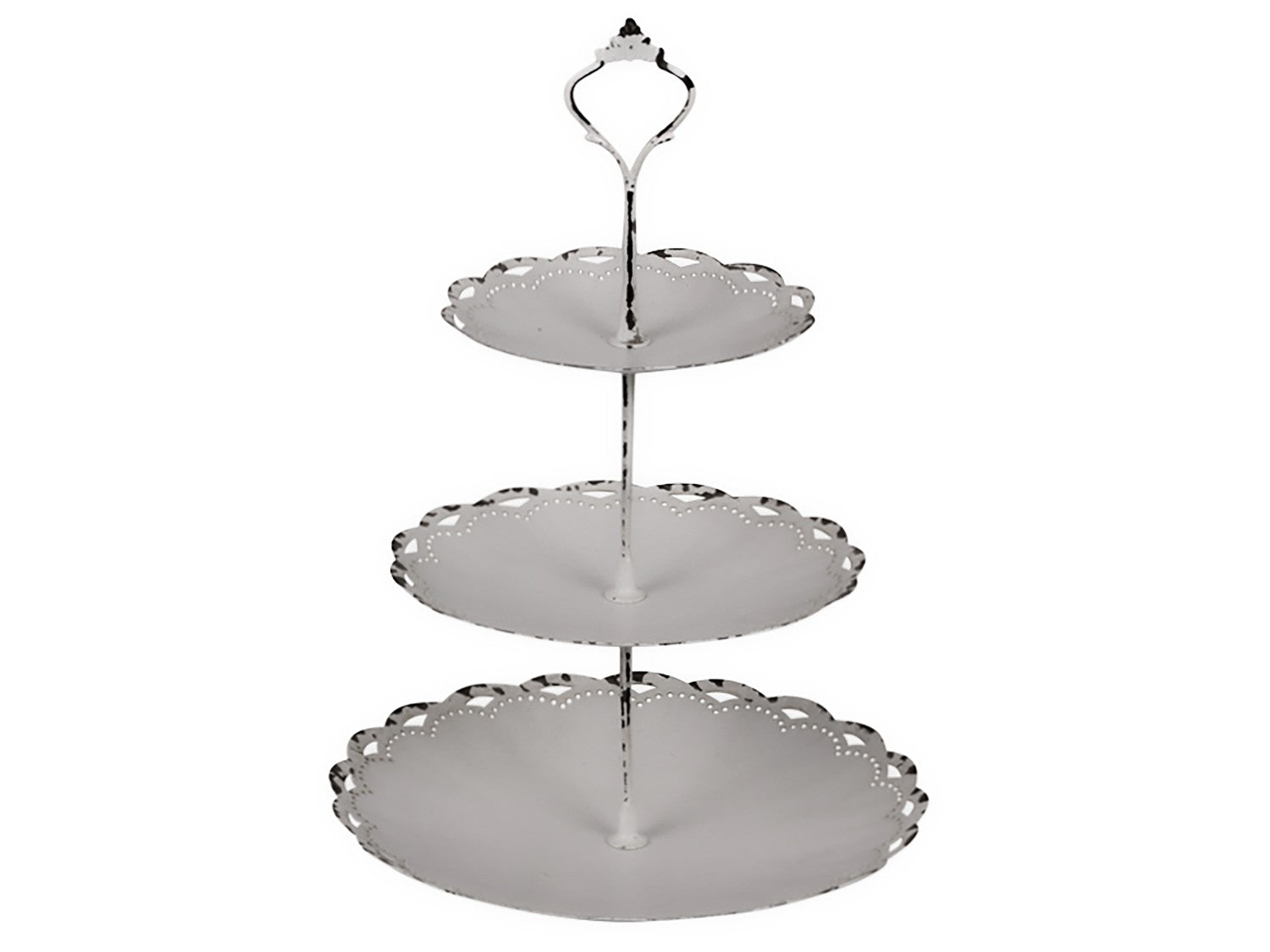 Chic Antique 3-kerrostarjotin valkoinen 33 cm