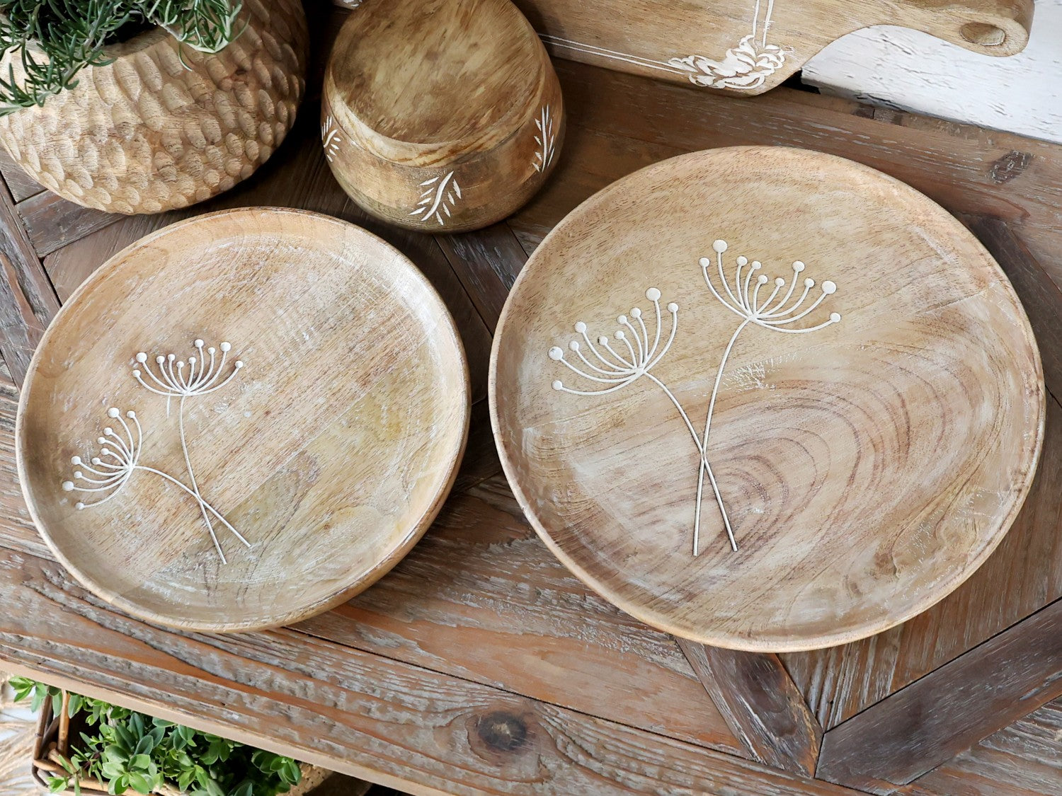 Chic Antique Tours puinen tarjotin / alusta 25 cm