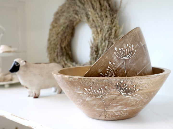 Chic Antique Tours puinen kulho 9 x 25 cm