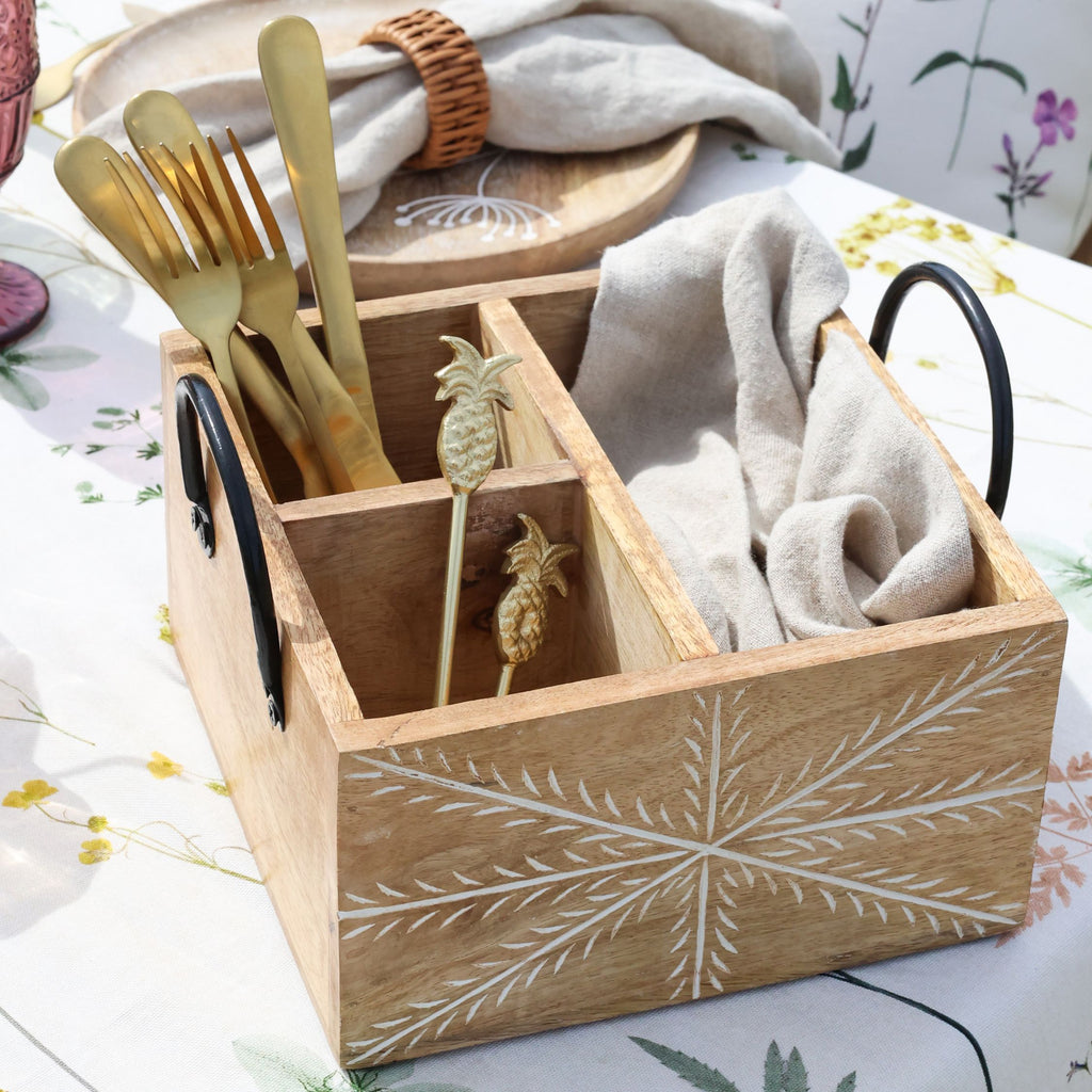 Chic Antique Tours puinen laatikko kolmella lokerolla