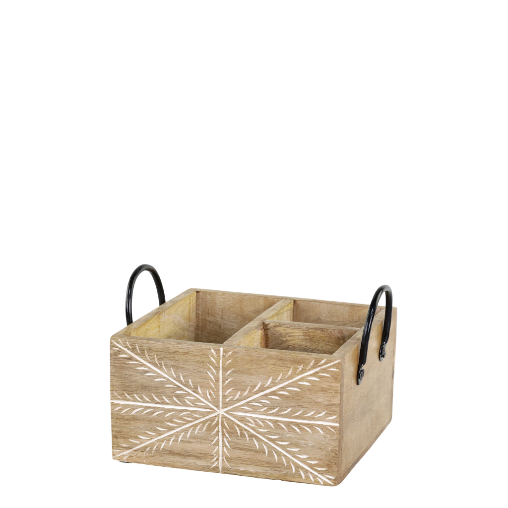 Chic Antique Tours puinen laatikko kolmella lokerolla