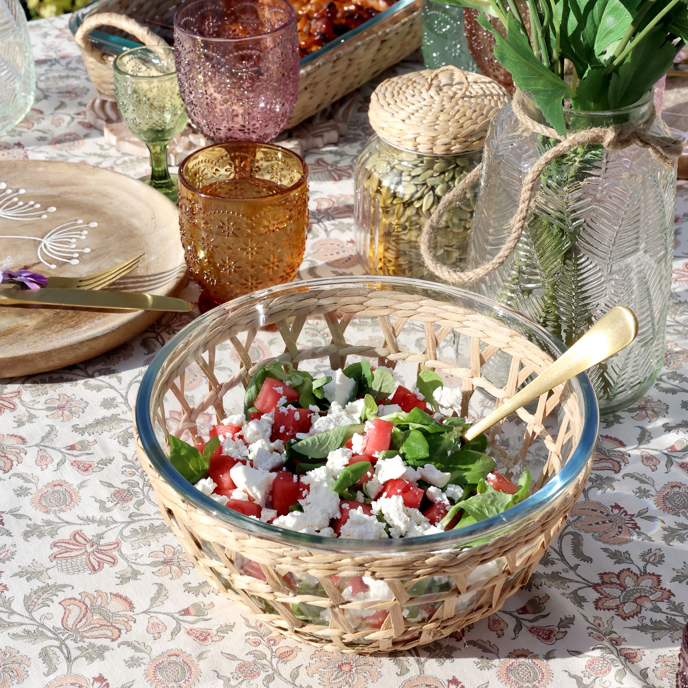 Chic Antique lasikulho punoskehyksellä 11 x 23 cm