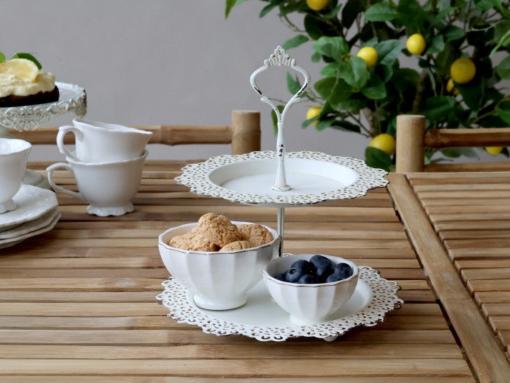 Chic Antique 2-kerros tarjotin 25,5 cm