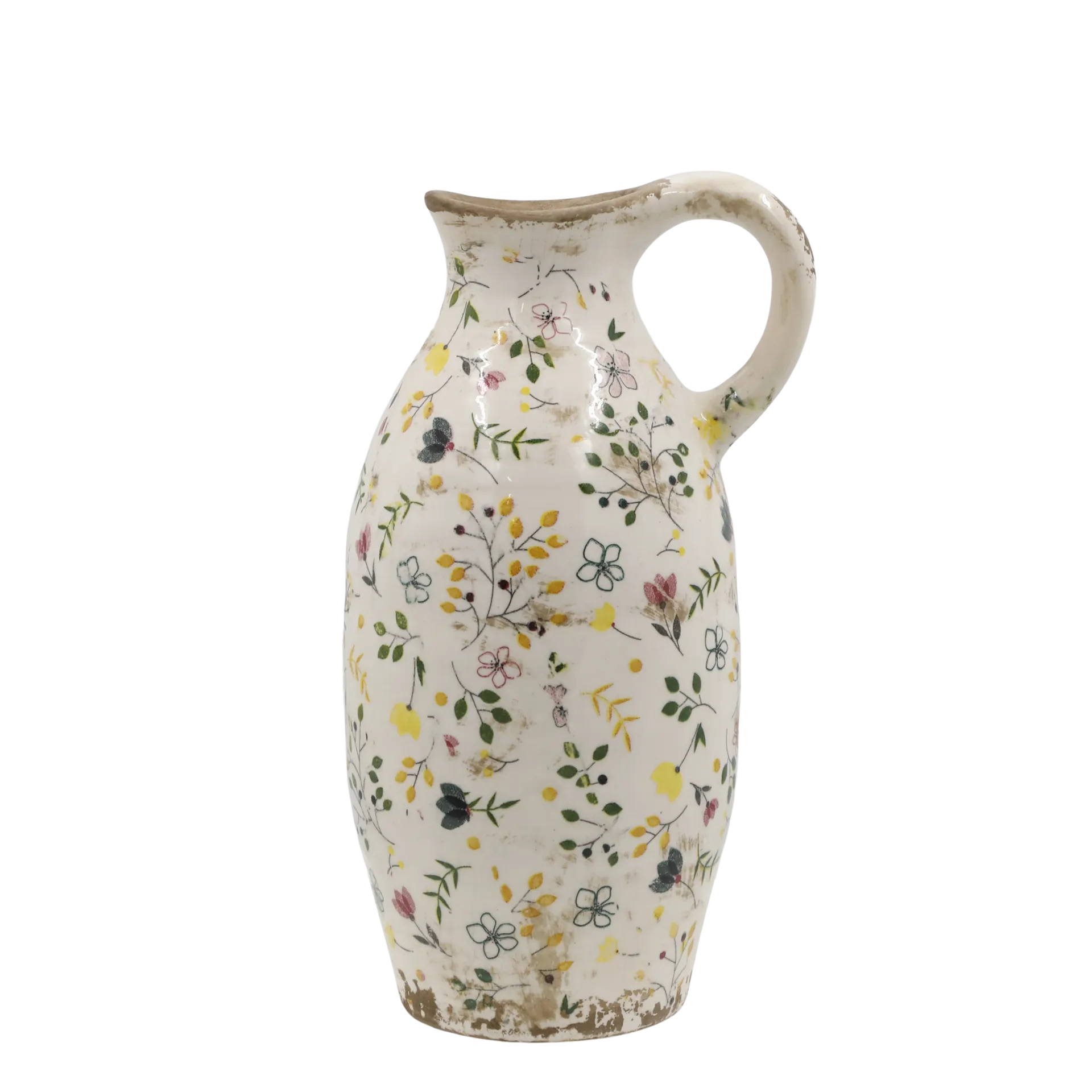 Chic Antique kukkakuvioinen maljakko 27 cm