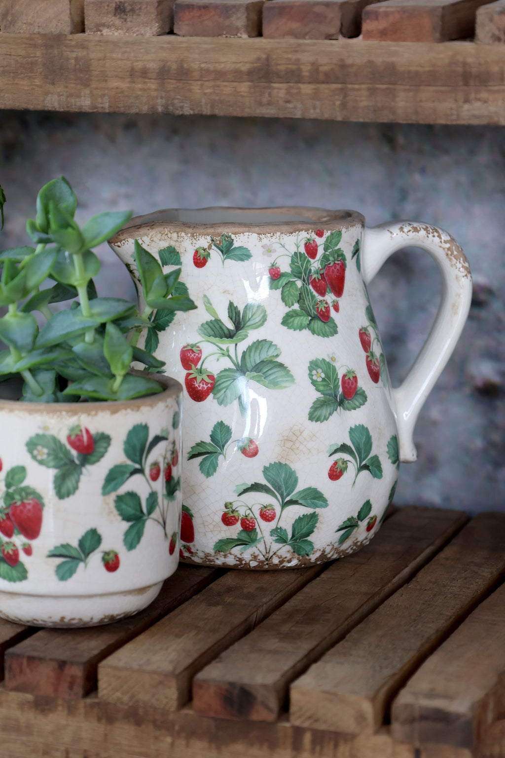 Chic Antique mansikka maljakko 15 cm