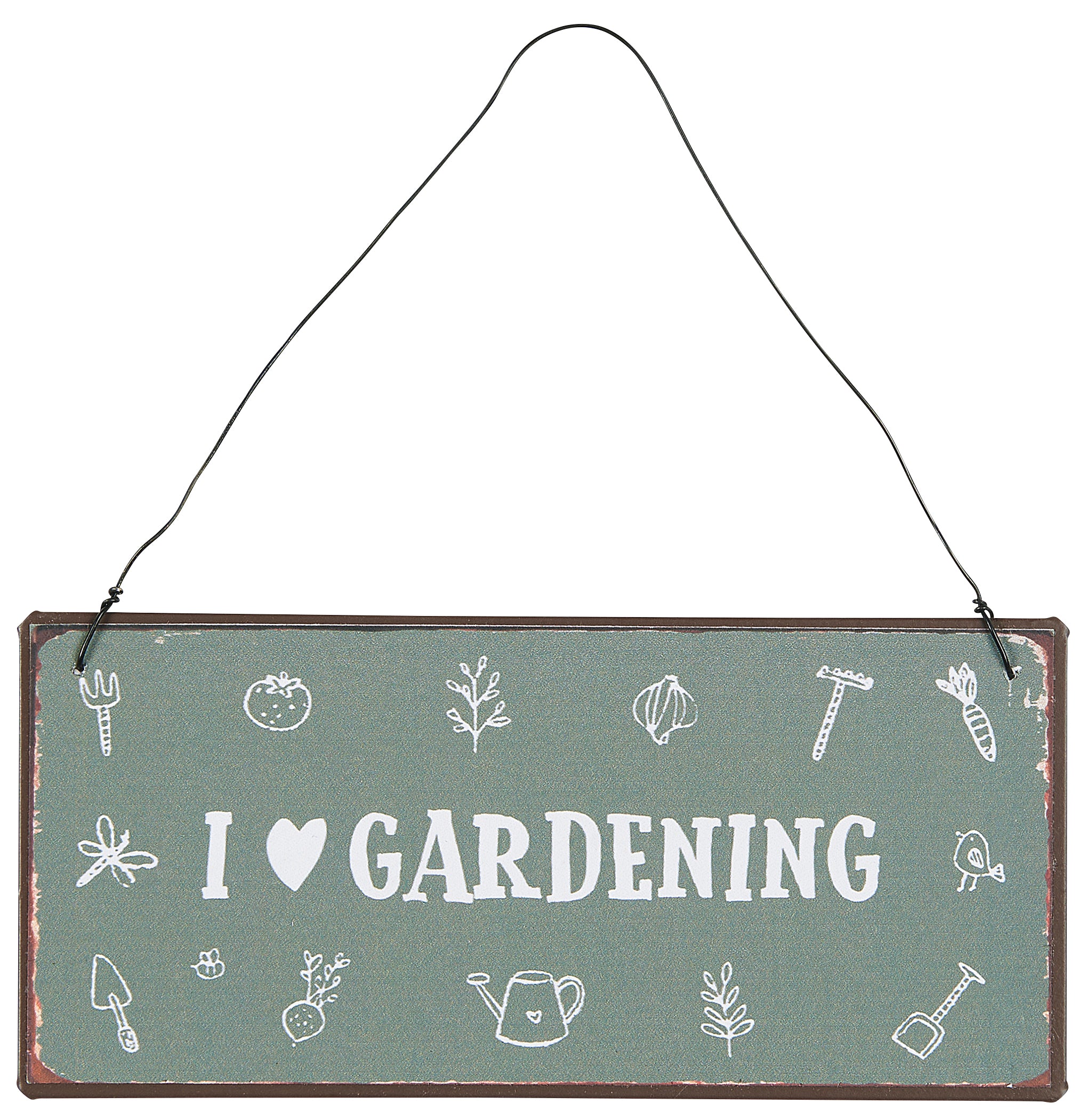 Ib Laursen metallikyltti - I love gardening