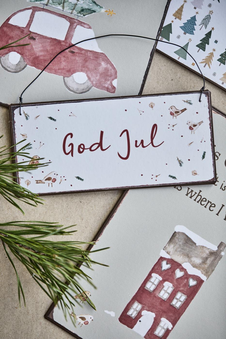 Ib Laursen kyltti 7 x 15 cm - God jul