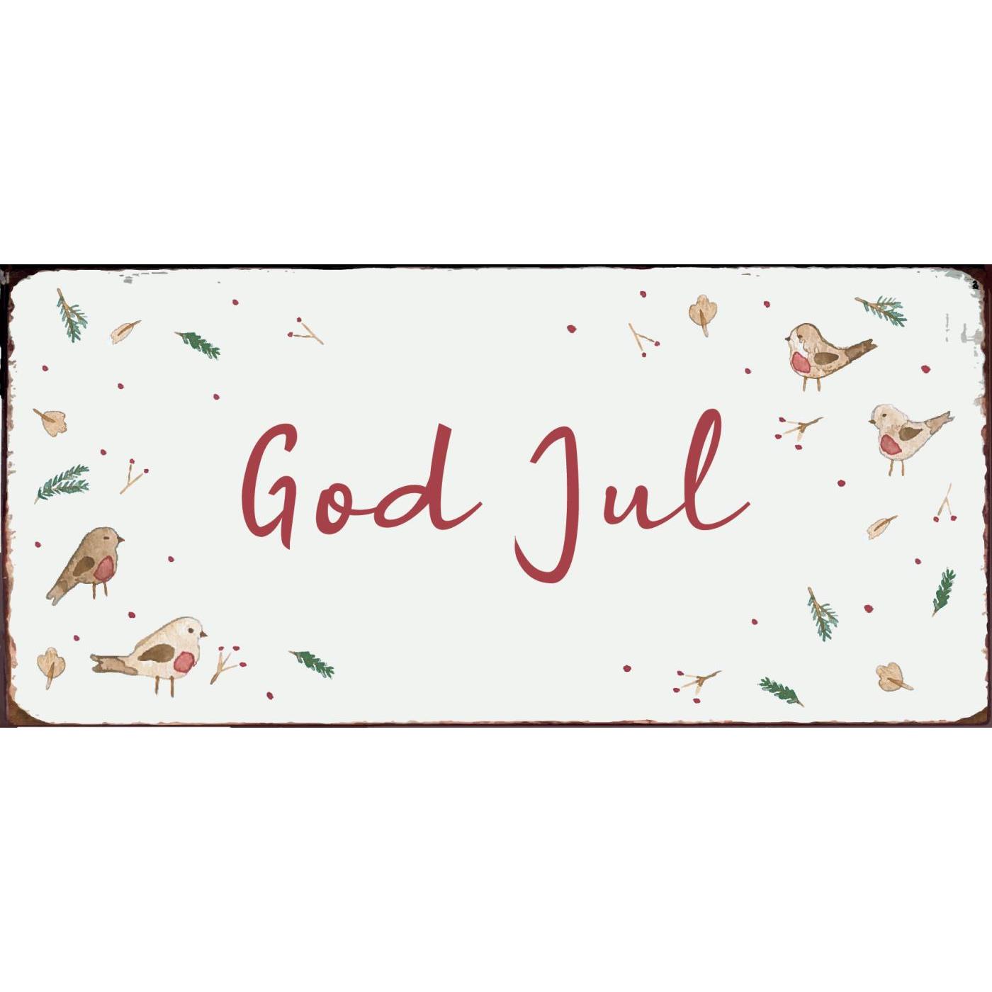 Ib Laursen kyltti 7 x 15 cm - God jul