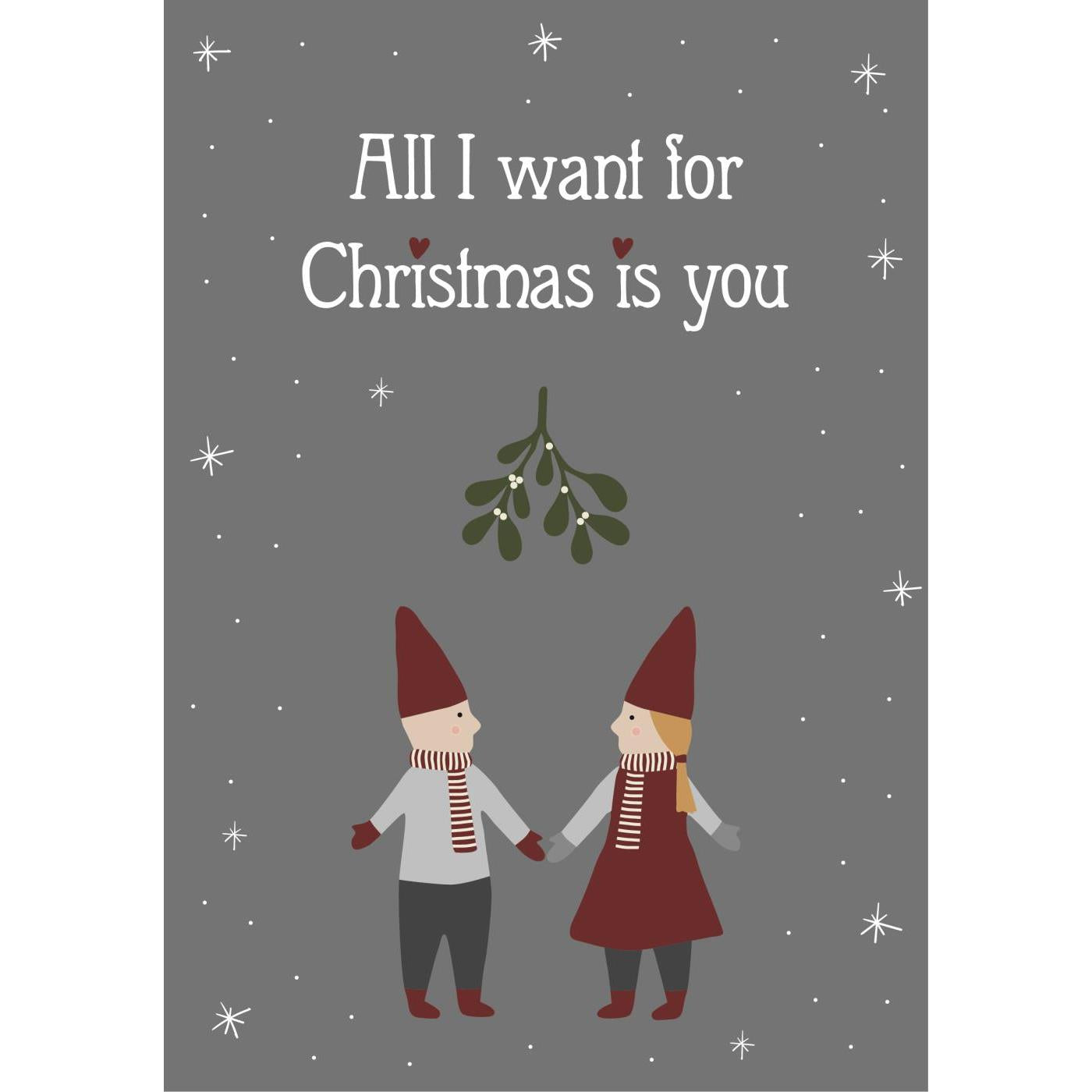 Ib Laursen kyltti - All I want for Christmas is you