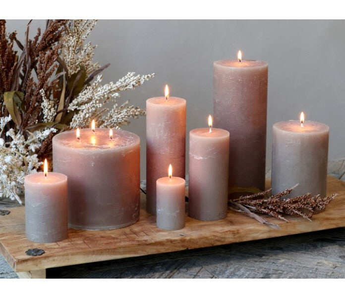 Chic Antique pöytäkynttilä pellava 10cm/40h