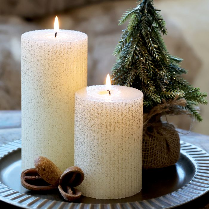 Chic Antique kynttilä urilla kerma 15 cm