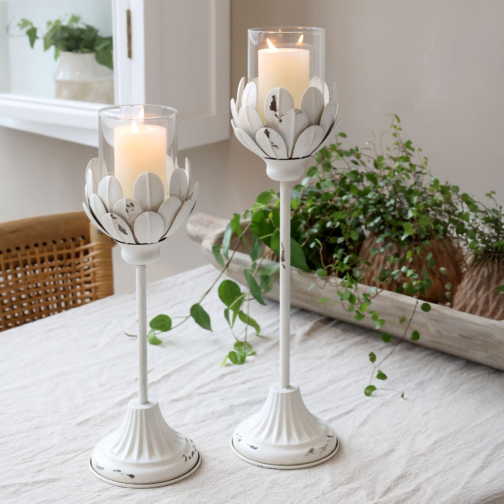 Chic Antique jalallinen lyhty valkoinen 43 cm