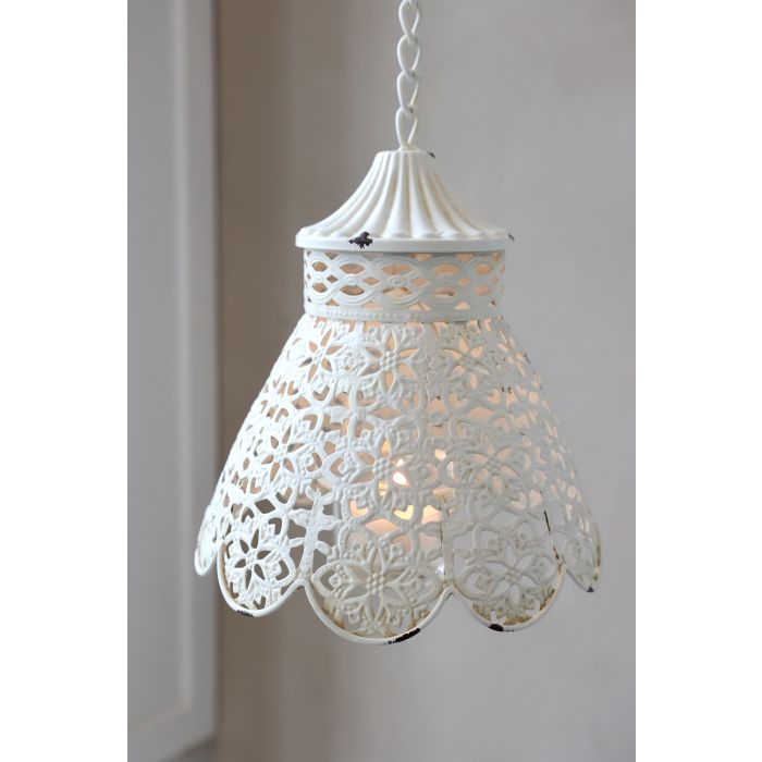 Chic Antique ripustettava tuikkulyhty valkoinen 18 cm