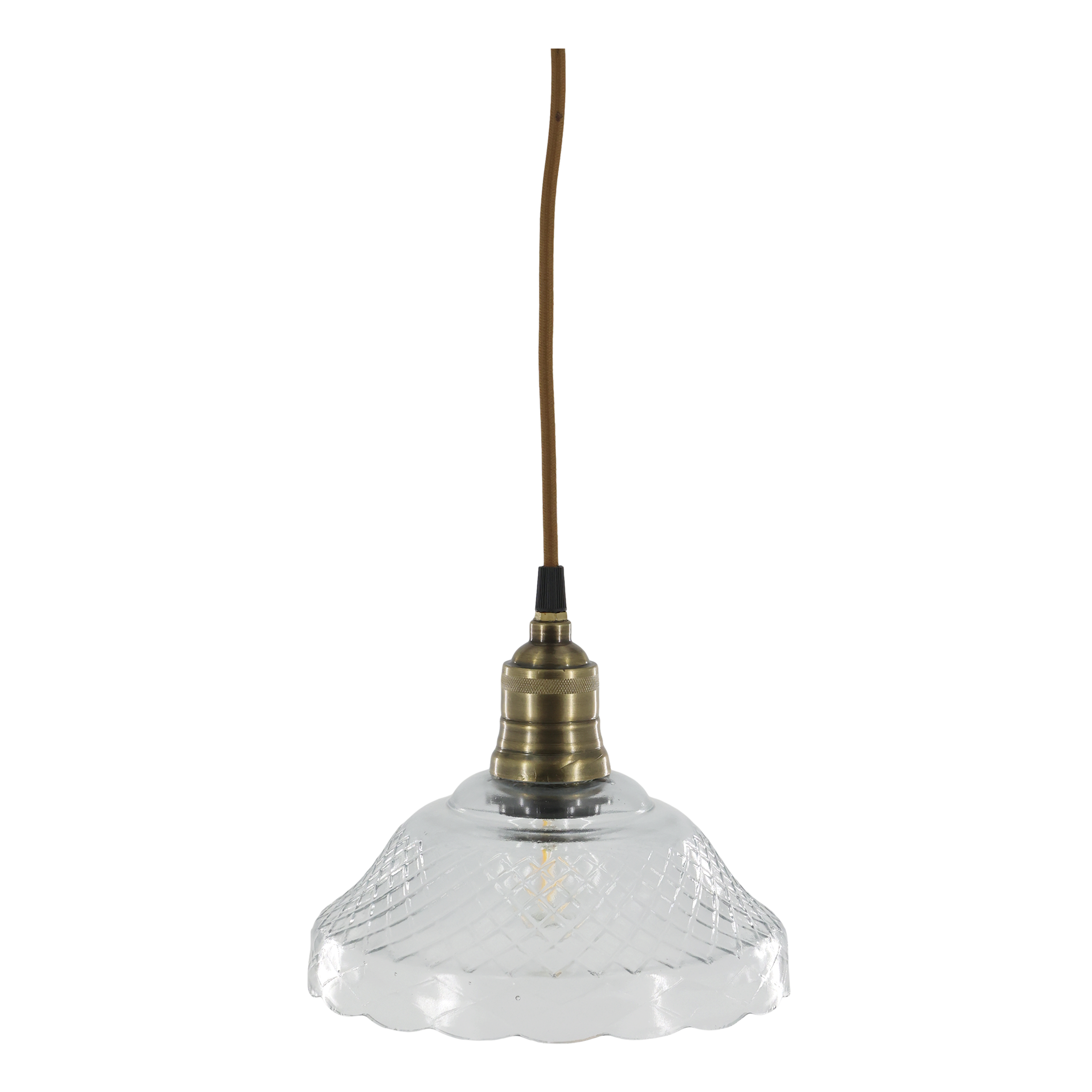 Chic Antique valaisin messinki / lasi 21 cm