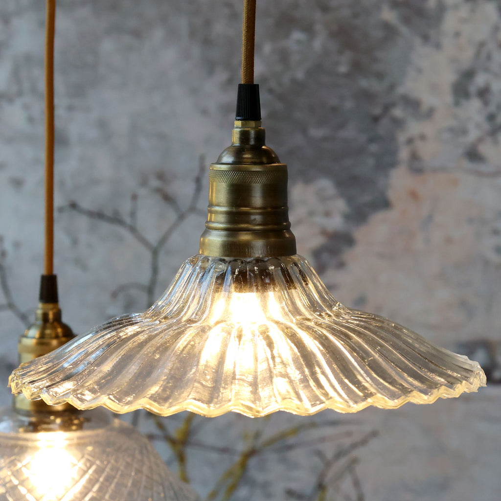 Chic Antique valaisin messinki / lasi 26 cm