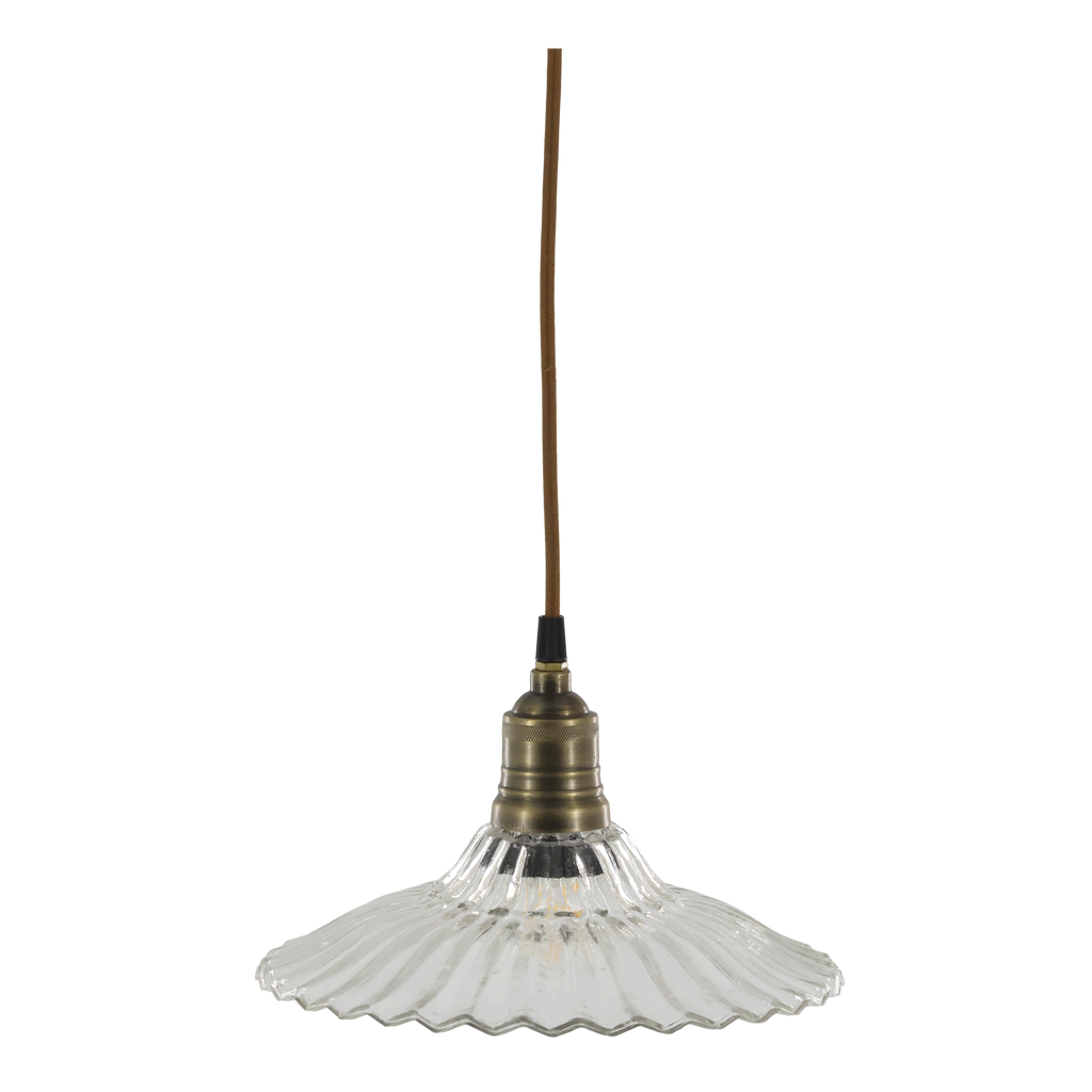 Chic Antique valaisin messinki / lasi 26 cm