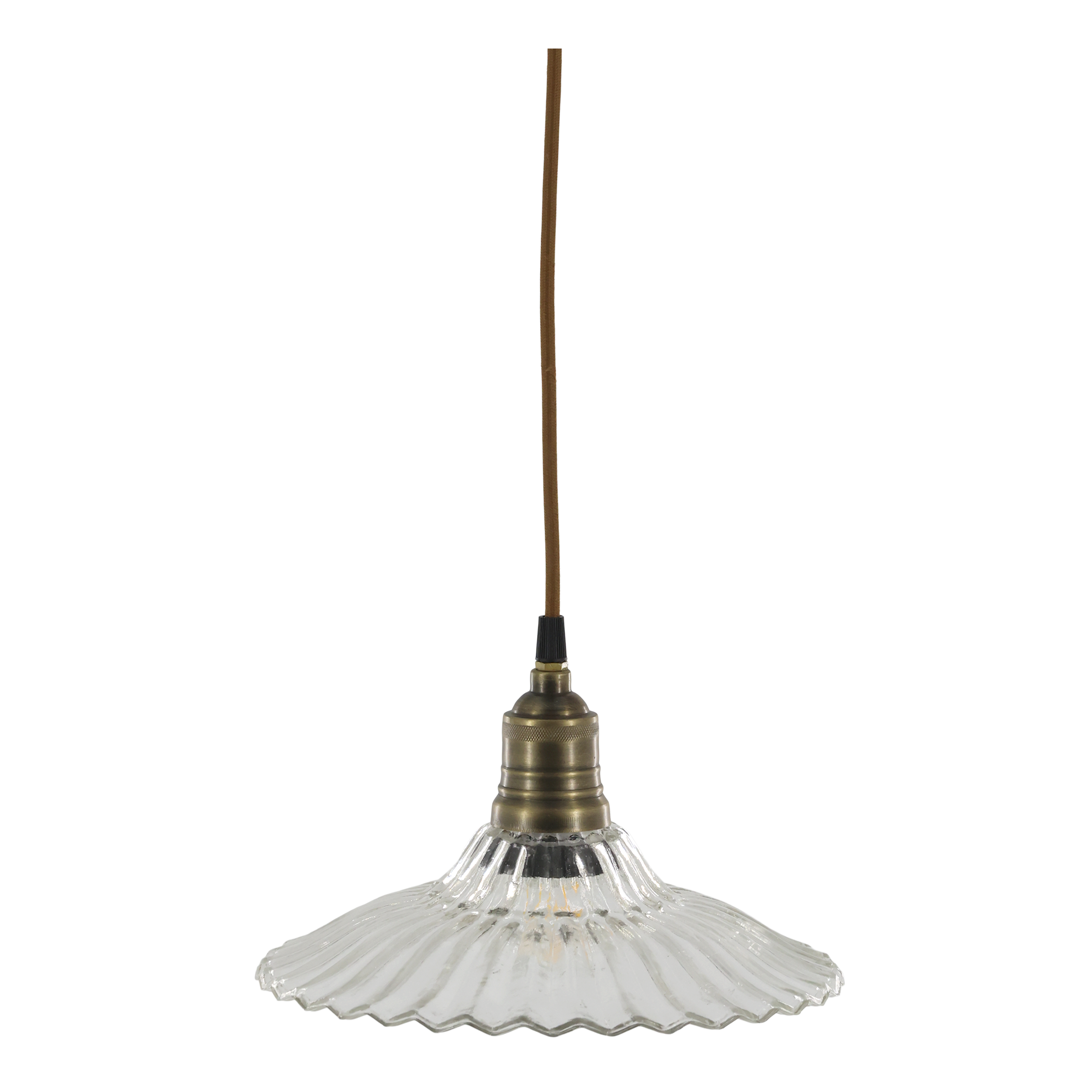 Chic Antique valaisin messinki / lasi 26 cm
