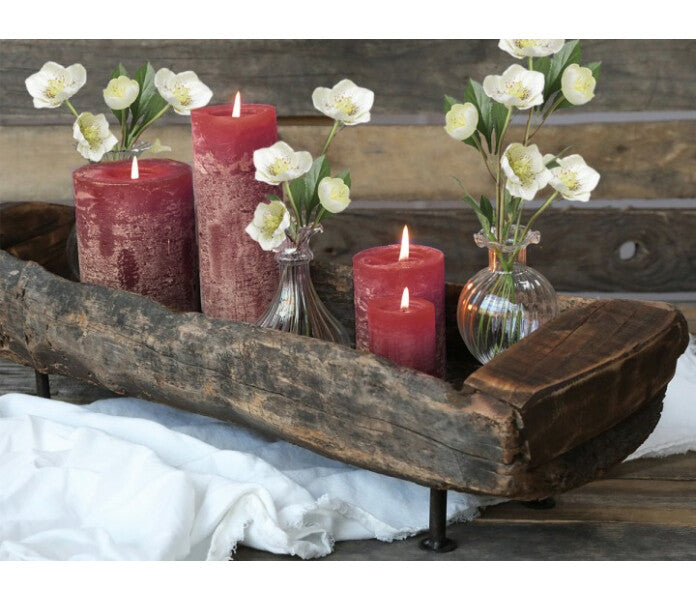 Chic Antique pöytäkynttilä tummanpunainen 8cm / 16h