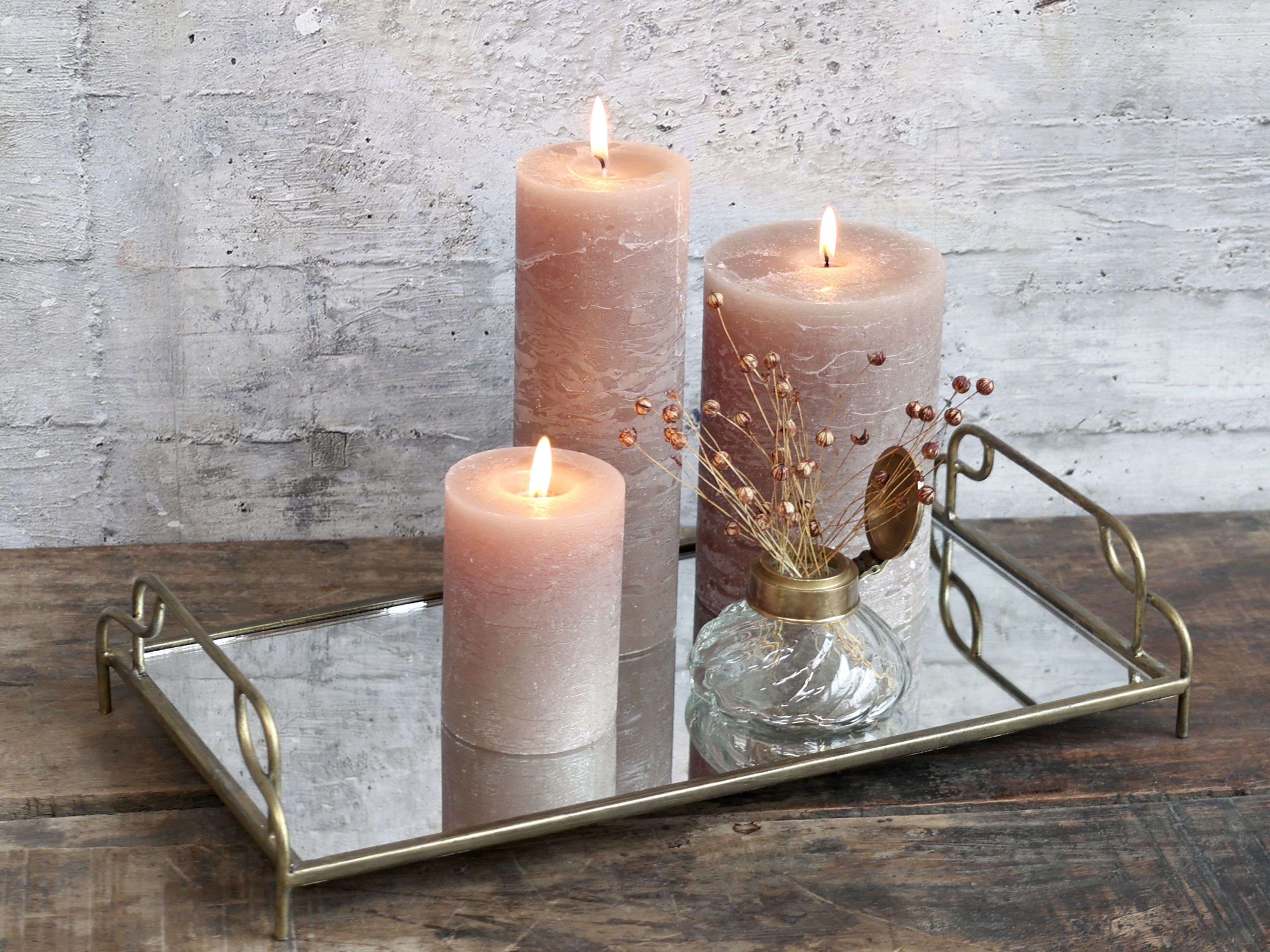 Chic Antique tarjotin peilillä 20,5 x 39,5 cm