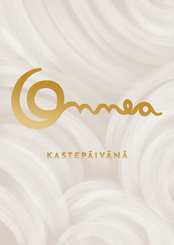 Putinki Letters 2-osainen kastekortti - Onnea kastepäivänä