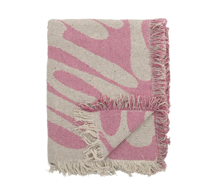 Bloomingville Alk torkkupeitto pinkki 130 x 160 cm