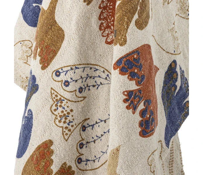 Bloomingville kuviollinen torkkupeitto 130 x 160 cm