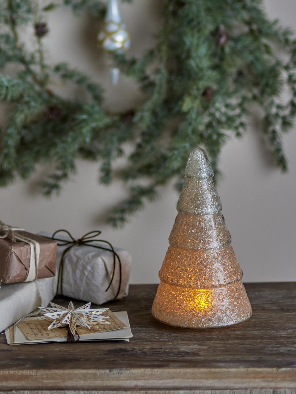 Bloomingville Emilius lasinen kuusi koriste 23,5 cm