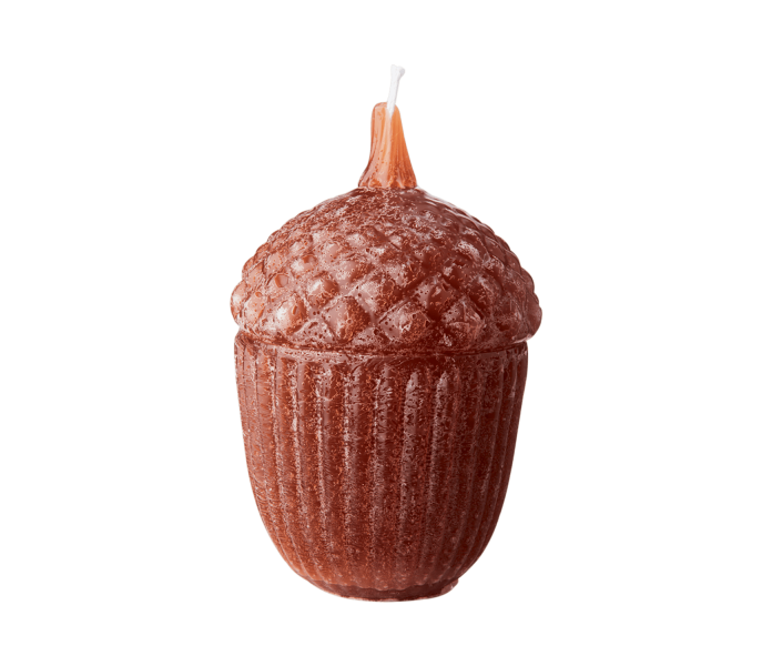 Affari Acorn pähkinän muotoinen kynttilä ruskea 8 x 13 cm