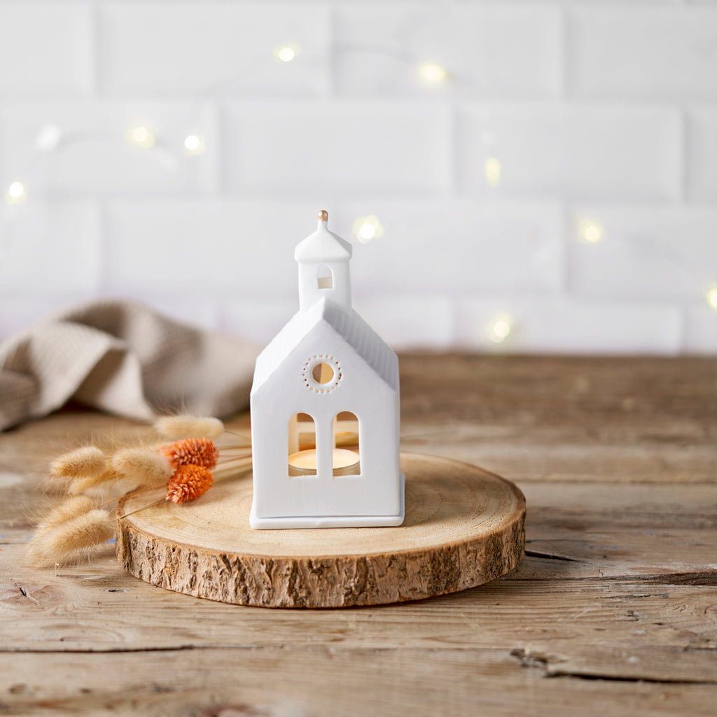 Räder talolyhty kirkko valkoinen 14 cm