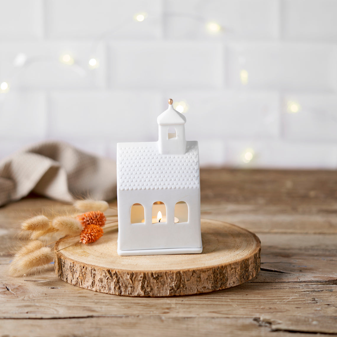 Räder talolyhty kirkko valkoinen 14 cm