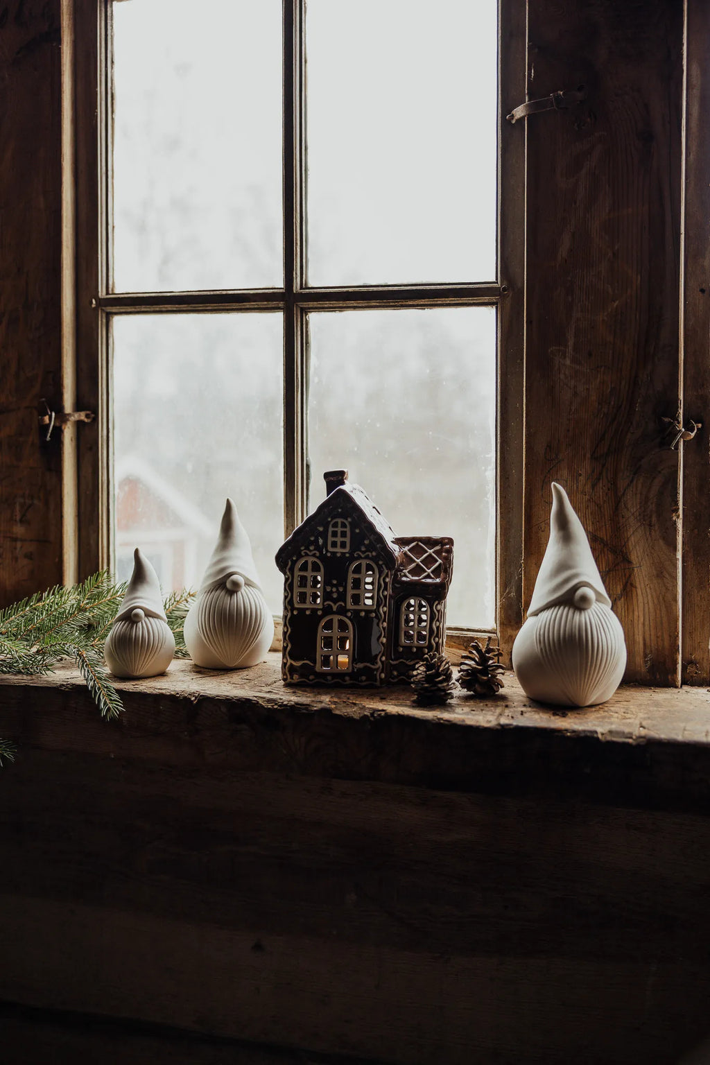 Storefactory Stig tonttukoriste valkoinen 16 cm