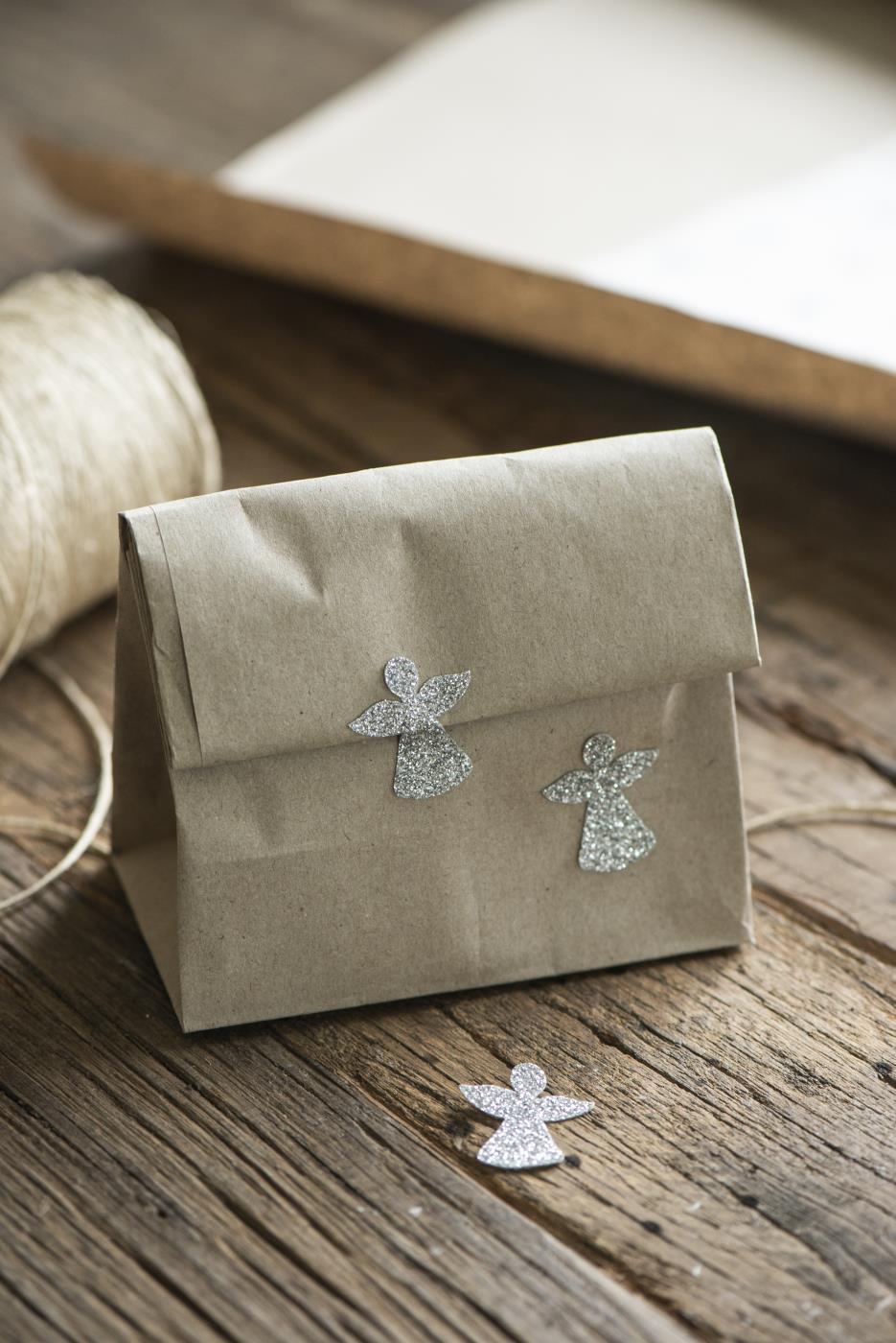 Ib Laursen tarra-arkki enkeli hopea glitter 24 kpl