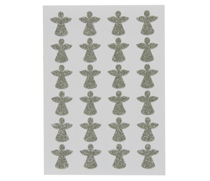 Ib Laursen tarra-arkki enkeli hopea glitter 24 kpl